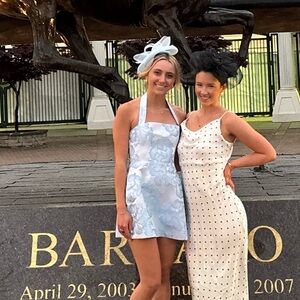 Stylish Blue Floral Dress